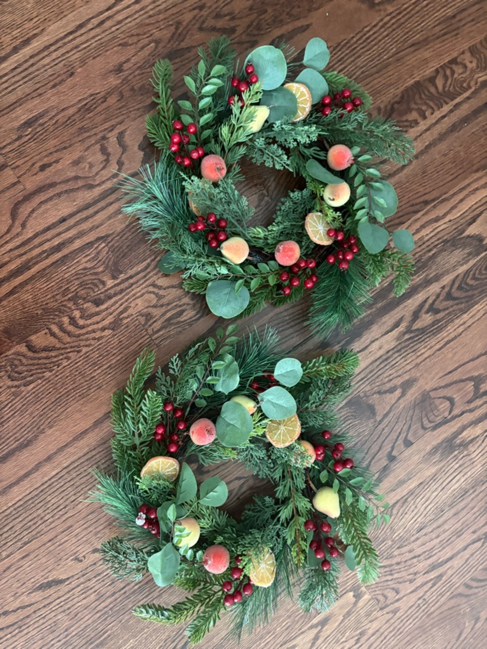 Festive Eucalyptus & Berry Holiday Wreaths — Green and Red